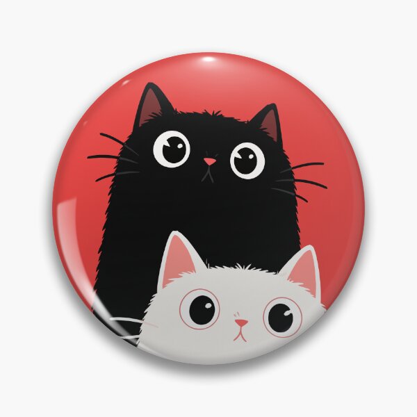 Item preview, Funny Tall Stacked Cats Looking Up Cute Black and White Kitty Graphic designed and sold by The Upside Down.