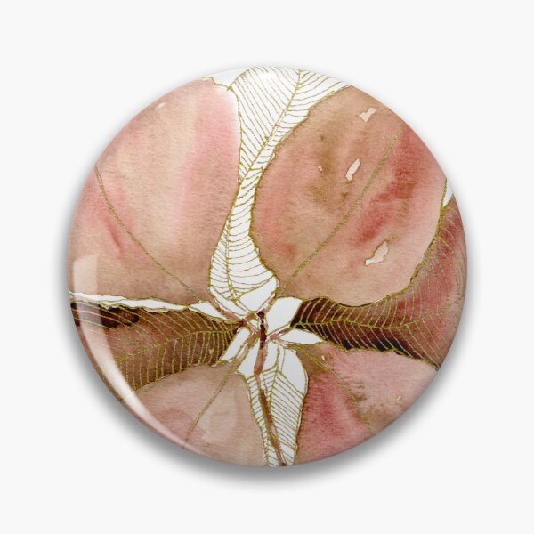 Item preview, Dusty Rose Botanical Leaves: Watercolour Gold Line Art designed and sold by ArithraStudio.