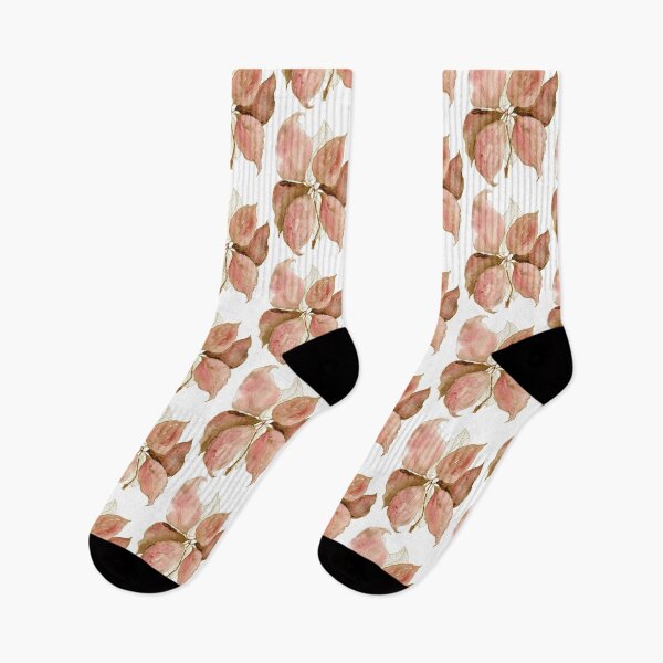 Item preview, Dusty Rose Botanical Leaves: Watercolour Gold Line Art designed and sold by ArithraStudio.