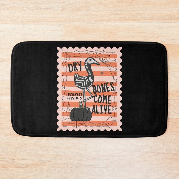 Item preview, Halloween Skeleton Flamingo Dry Bones Come Alive Ezekiel 37: 4-5 Spooky Season Fall Stamp                        designed and sold by Forevermore.