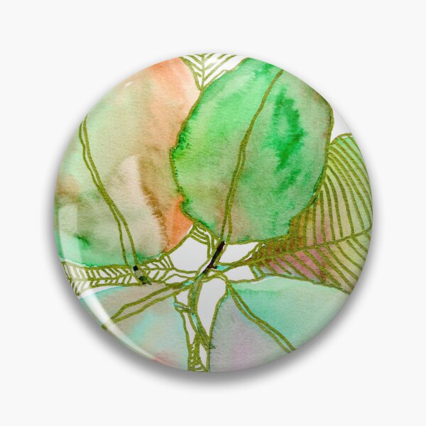 Item preview, Mint Green Botanical Leaves: Watercolour Line Art designed and sold by ArithraStudio.