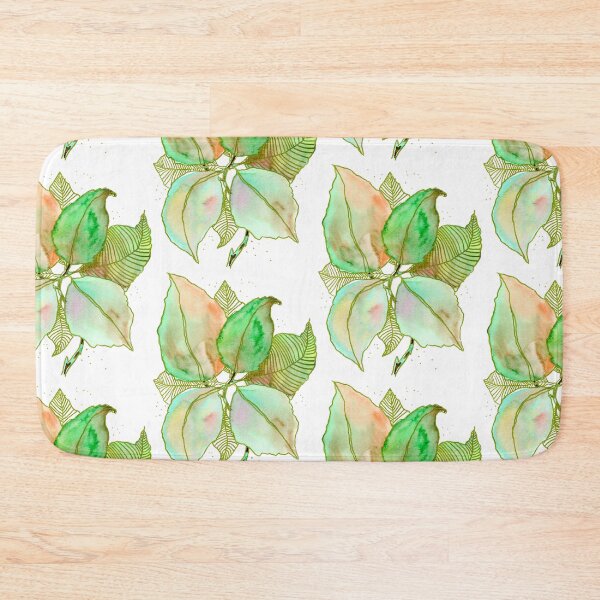 Item preview, Mint Green Botanical Leaves: Watercolour Line Art designed and sold by ArithraStudio.