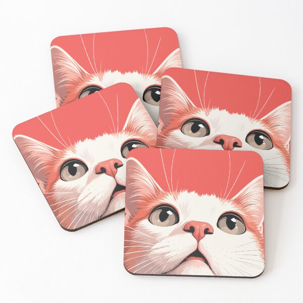 Item preview, Curious Orange White Cat Looking Up Close Up Graphic Art designed and sold by The Upside Down.