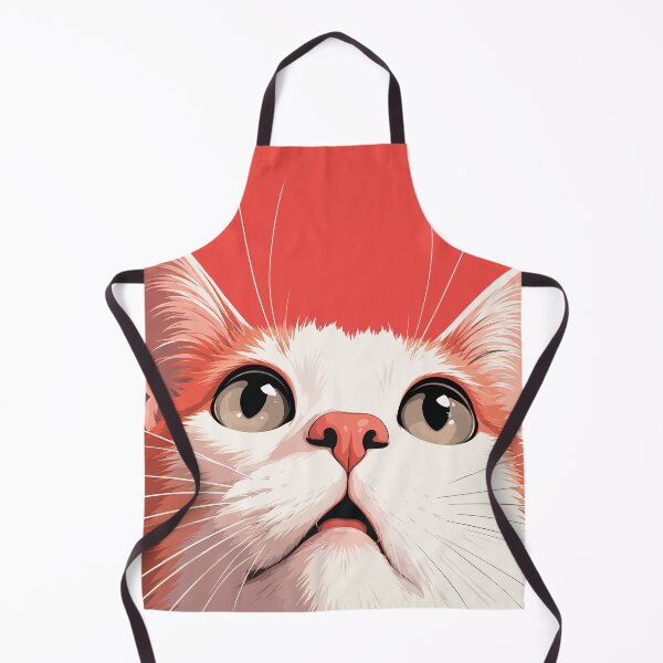 Item preview, Curious Orange White Cat Looking Up Close Up Graphic Art designed and sold by The Upside Down.