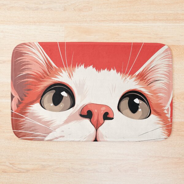 Item preview, Curious Orange White Cat Looking Up Close Up Graphic Art designed and sold by The Upside Down.