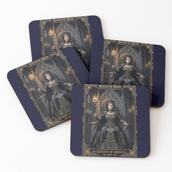 Item preview, Queen of Rods- tarot card designed and sold by Studio77-Gothic.