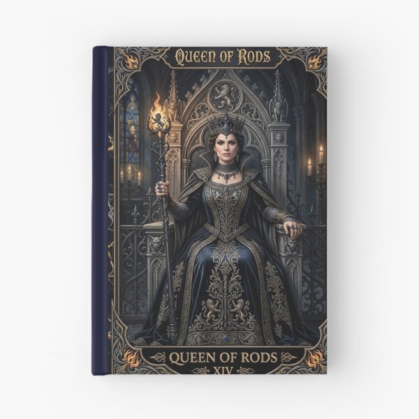 Item preview, Queen of Rods- tarot card designed and sold by Studio77-Gothic.