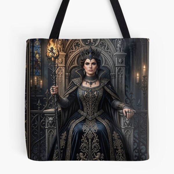 Item preview, Queen of Rods- tarot card designed and sold by Studio77-Gothic.