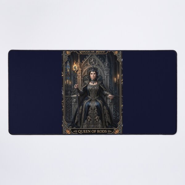 Item preview, Queen of Rods- tarot card designed and sold by Studio77-Gothic.