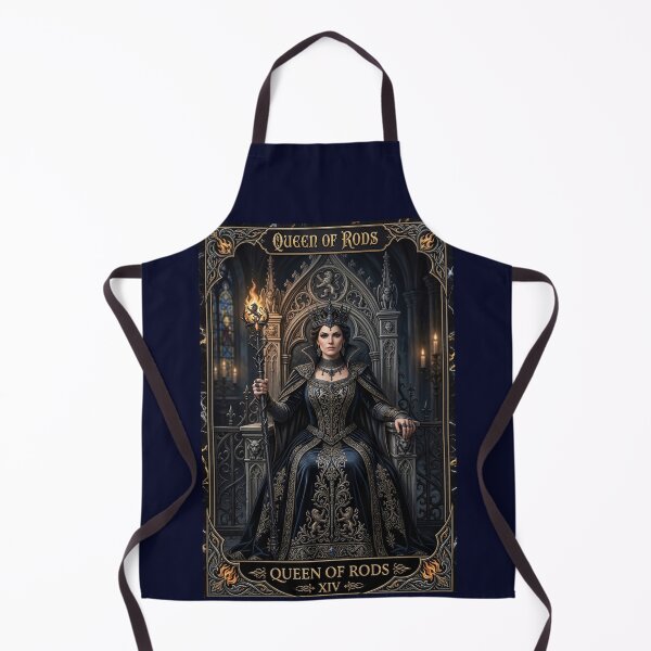 Item preview, Queen of Rods- tarot card designed and sold by Studio77-Gothic.