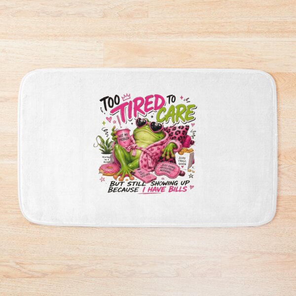 Item preview, Too Tired to Care Funny Frog designed and sold by roartusa.