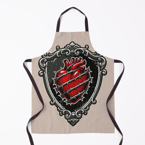 Item preview, Gothic Thorns Wrapped Heart Crest Emblem designed and sold by Romgora.