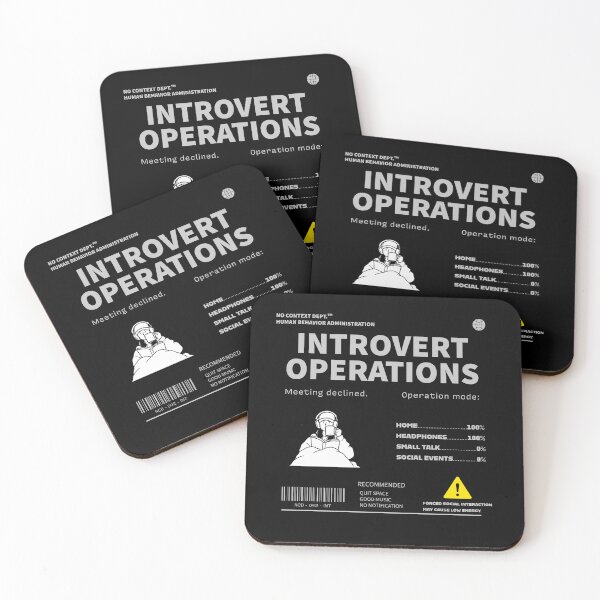 Item preview, Introvert Operations Design Typography designed and sold by nocontextdept.