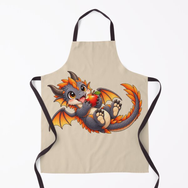 Item preview, Cute Autumn Baby Dragon with Apple designed and sold by Hatchling Hollow.