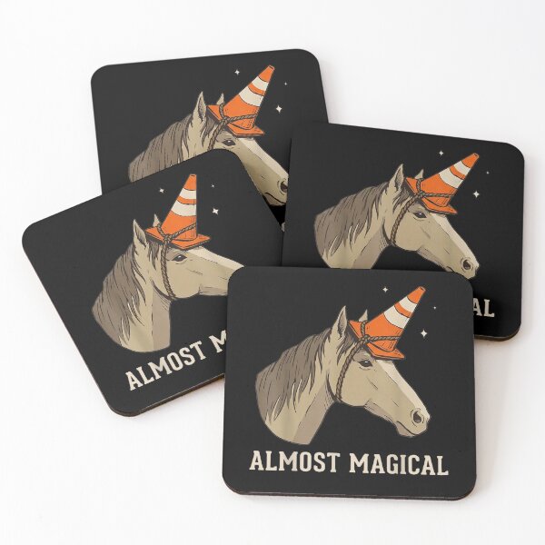 Item preview, Almost Magical Funny Horse Unicorn designed and sold by moabeArtistic.