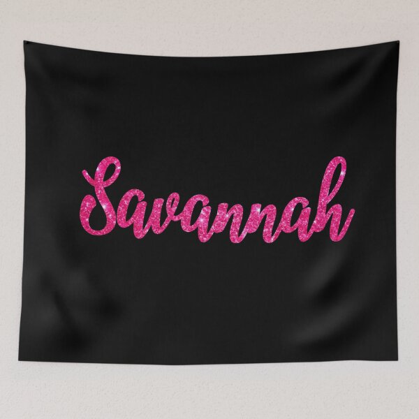 Item preview, Savannah Hot Pink Sparkly Personalised Name Design designed and sold by CamilasPrints.