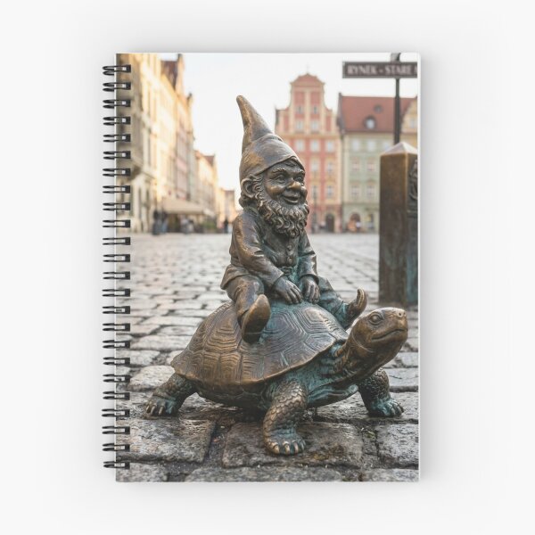 Item preview, Wroclaw Gnome With Turtle – Bronze Garden Gnome Folk Art designed and sold by Purrfecta.