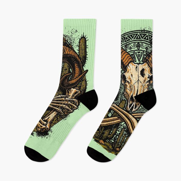 Artikelvorschau, Southwestern Ram Skull Cacti Tribal Art entworfen und verkauft von Romgora.