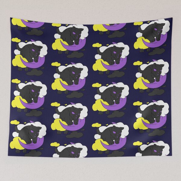 Item preview, Moon Cat - Nonbinary Discreet Pride designed and sold by AstralRavens.