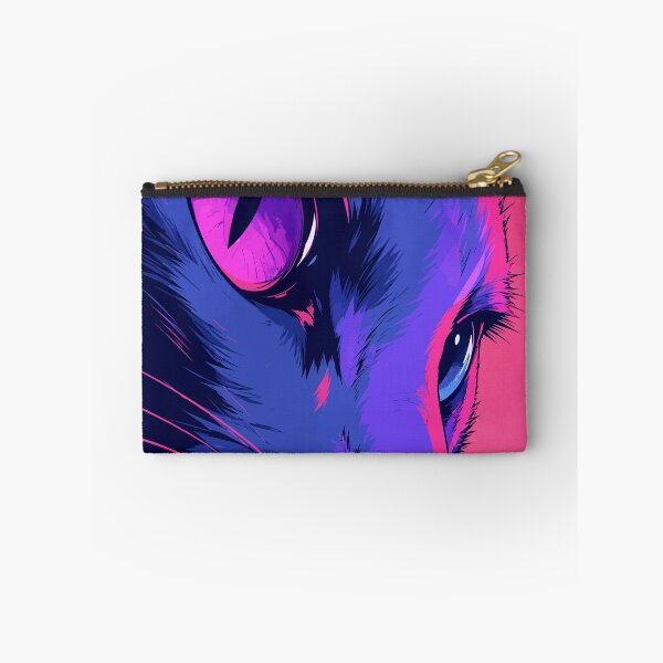 Item preview, Synthwave Cyberpunk Neon Cat Side Profile Graphic Art designed and sold by The Upside Down.