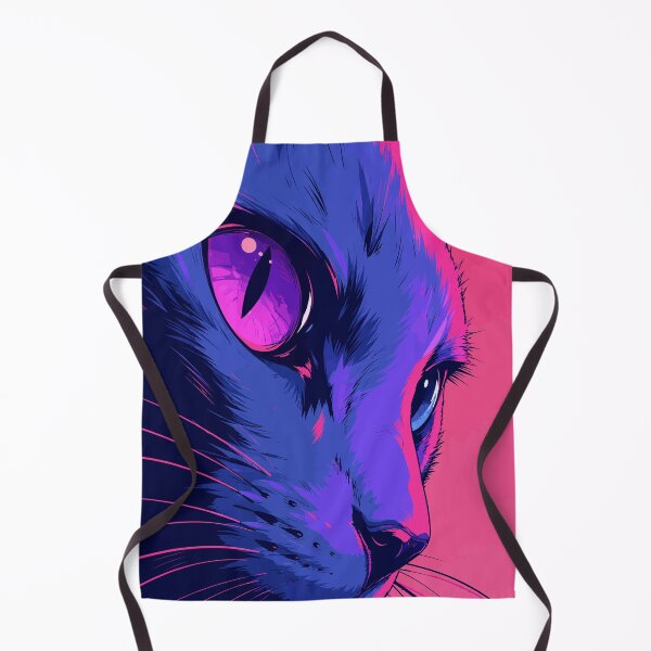 Item preview, Synthwave Cyberpunk Neon Cat Side Profile Graphic Art designed and sold by The Upside Down.