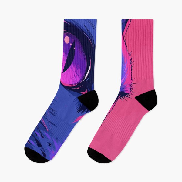 Item preview, Synthwave Cyberpunk Neon Cat Side Profile Graphic Art designed and sold by The Upside Down.