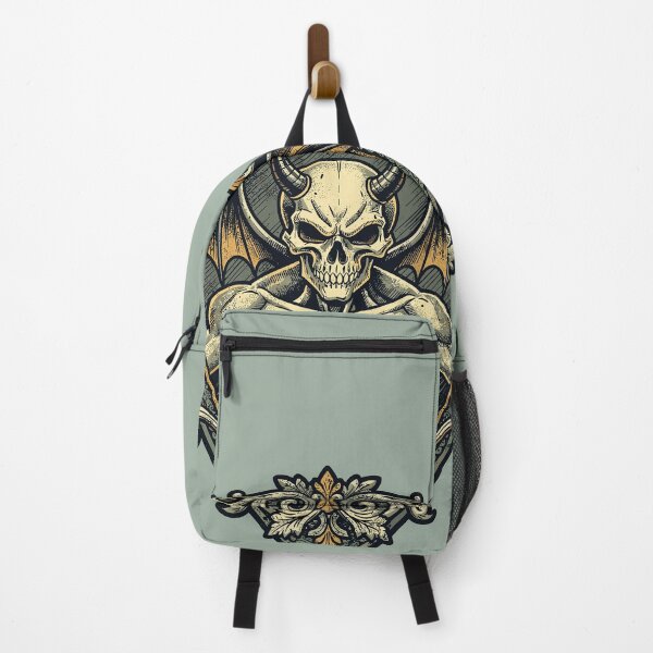 Item preview, Dark Fantasy Winged Demon Skull Emblem designed and sold by Romgora.