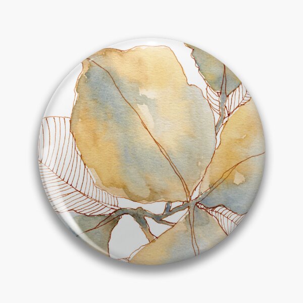 Item preview, Cream Ochre Botanical Leaves: Neutral Watercolour Line Art designed and sold by ArithraStudio.