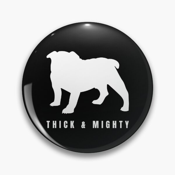 Item preview, English Bulldog - Thick & Mighty Minimalist Silhouette (For Dark Apparel) designed and sold by TailPrints.