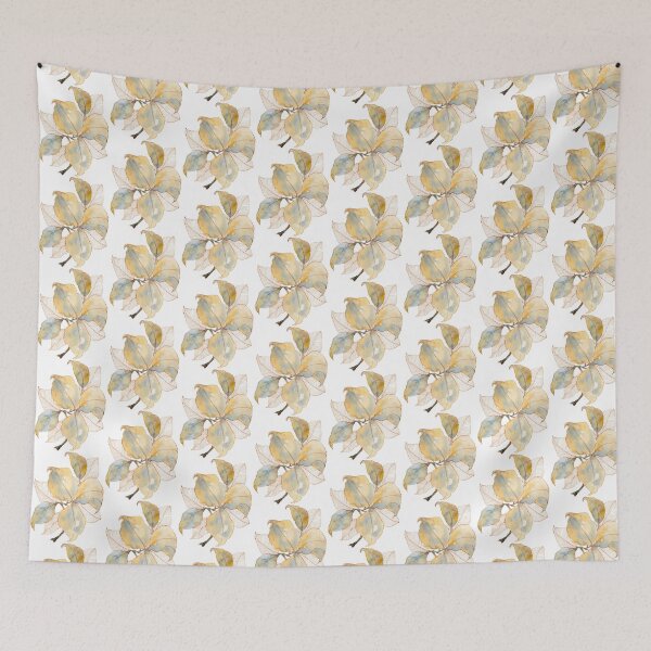 Item preview, Cream Ochre Botanical Leaves: Neutral Watercolour Line Art designed and sold by ArithraStudio.