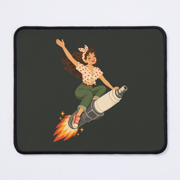 Item preview, Retro Pinup Spark Plug Girl – Vintage Mechanic Automotive Retro Design designed and sold by Leeded.