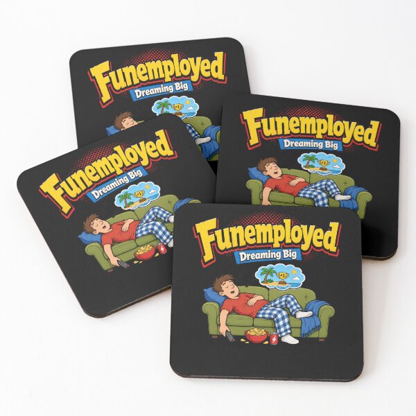 Item preview, Funemployed Dreaming Big Funny Relaxation Design designed and sold by BearLoveDesign.