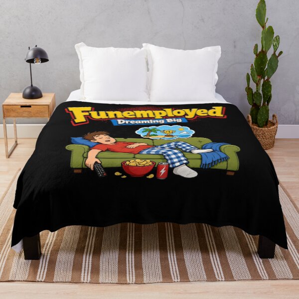 Item preview, Funemployed Dreaming Big Funny Relaxation Design designed and sold by BearLoveDesign.