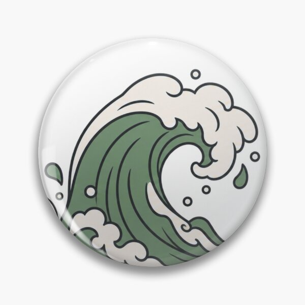 Item preview, Simple Curling Wave Line Bold Flat Vector Sage Green Dusty Rose Minimal Ocean Design designed and sold by OnPointOutfits.