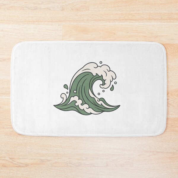 Item preview, Simple Curling Wave Line Bold Flat Vector Sage Green Dusty Rose Minimal Ocean Design designed and sold by OnPointOutfits.