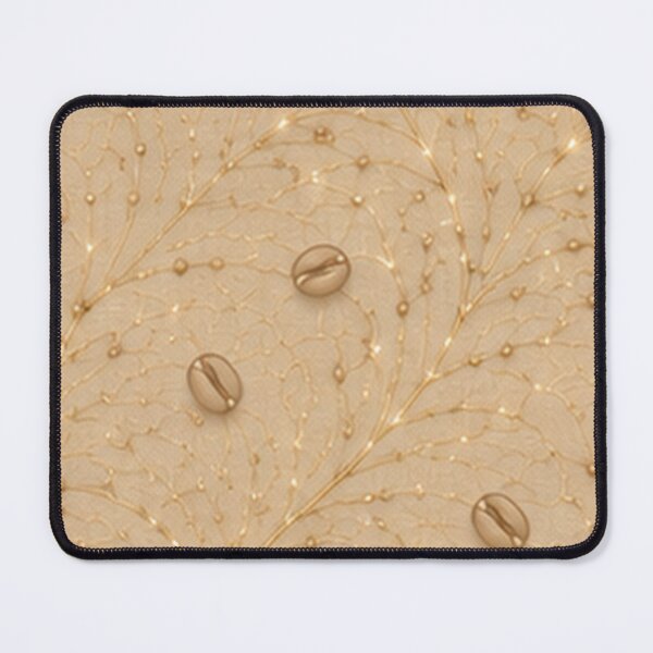Item preview, Golden Coffee Threads on Cream Linen designed and sold by Qenlo.