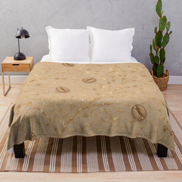 Item preview, Golden Coffee Threads on Cream Linen designed and sold by Qenlo.