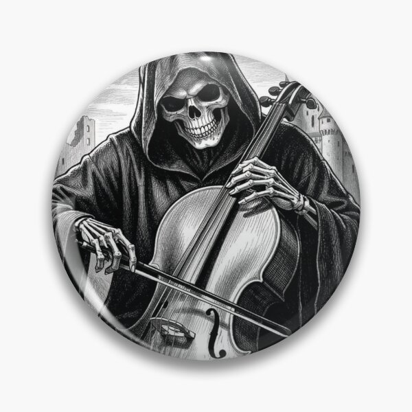 Item preview, The Grim Reaper playing the cello. designed and sold by MagelliShop.
