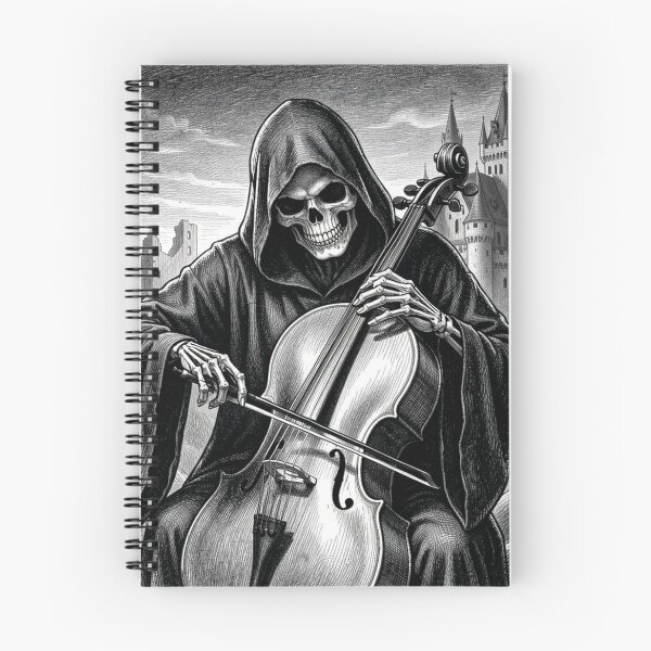 Item preview, The Grim Reaper playing the cello. designed and sold by MagelliShop.