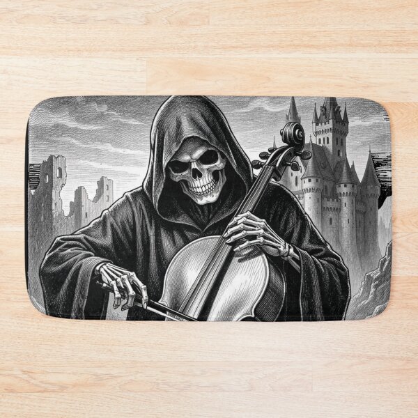 Item preview, The Grim Reaper playing the cello. designed and sold by MagelliShop.