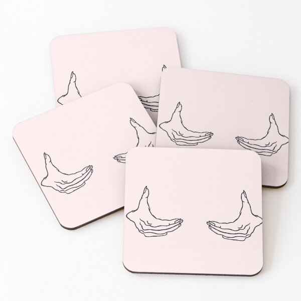 Item preview, Two Female Hands Holding Chest Outline designed and sold by CamilasPrints.