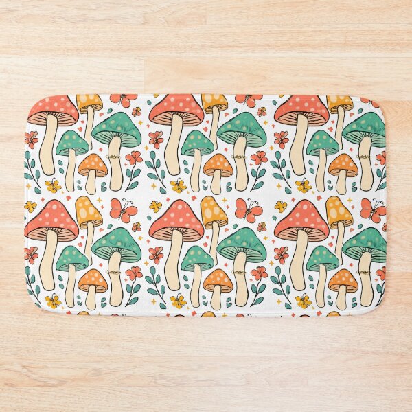 Item preview, Whimsical Mushroom Garden with Butterflies and Flowers Illustration designed and sold by trendplusco.