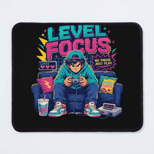 Item preview, Level Focus Retro Gamer Video Game Design designed and sold by BearLoveDesign.