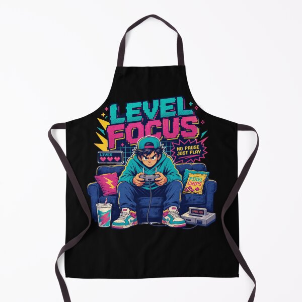 Item preview, Level Focus Retro Gamer Video Game Design designed and sold by BearLoveDesign.