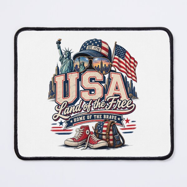 Item preview, USA Land of the Free – Patriotic American Travel Design designed and sold by Ayden World.