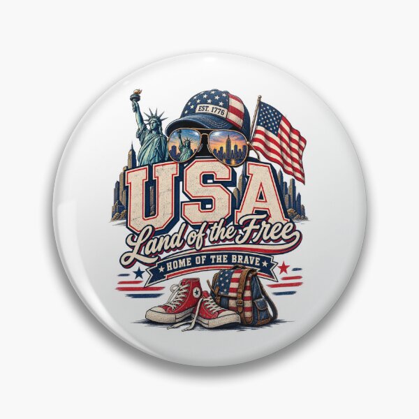 Item preview, USA Land of the Free – Patriotic American Travel Design designed and sold by Ayden World.