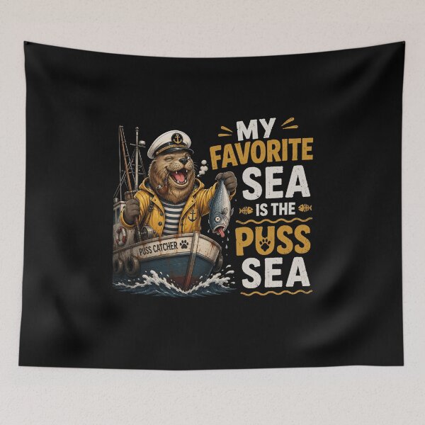 Item preview, My  Favorite Sea is The Puss-Sea designed and sold by TheEndDesign.