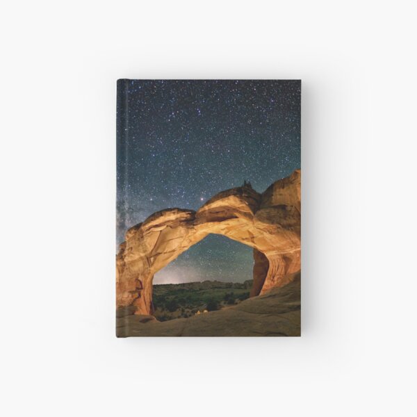 Broken Arch With The Rising Milky Way by OLena Art Hardcover Journal