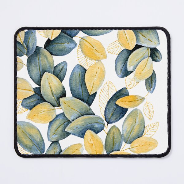 Item preview, Blue Gold Botanical Leaves: Watercolour Foliage Art designed and sold by ArithraStudio.