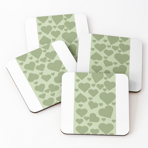 Item preview, Sage Green Hearts Pattern Aesthetic Minimalist designed and sold by Nature Moments.